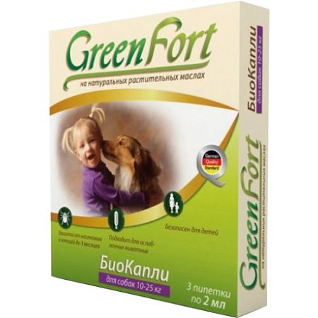 GREENFORT G102 капли от блох для сред собак