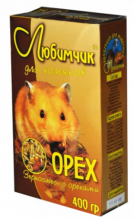 Любимчик корм для хомяков орех 400гр.