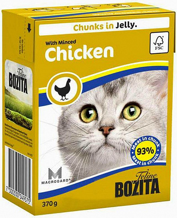 БОЗИТА для кошек 370г кус. в желе с рубл. кур.