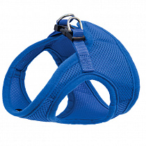 Шлейка с поводком мягкая синяя обхват груди 350мм