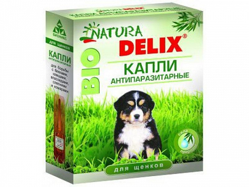 ДЕЛИКС НАТУРА БИО капли на холку для щенков 2*1мл