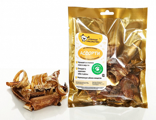Собачье Лакомство 60г Ассорти сушено-вяленое