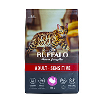 Mr.Buffalo ADULT SENSITIVE для кошек индейка 400гр
