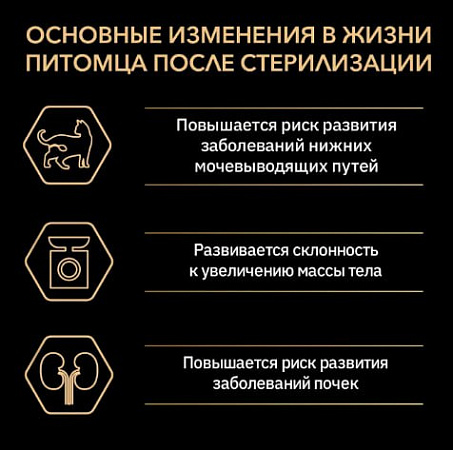 Проплан для стерилизованных кошек Индейка, 3 кг.