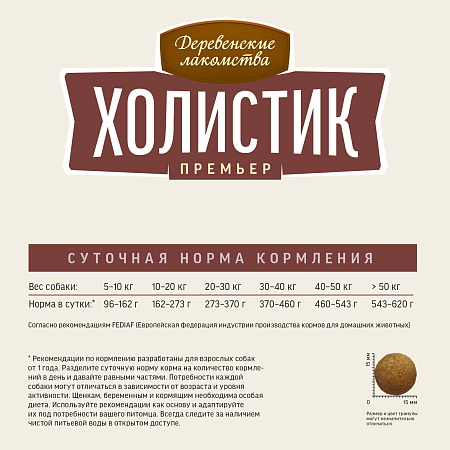 Холистик для собак средних и крупных пород 2кг, Говядина с рисом