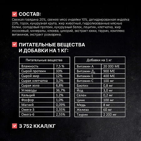 ОДНО МЯСО сухой полнорационный корм для стерилизованных кошек 400г с говядиной