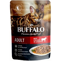 Баффало пауч 85г для кошек Эдалт Говядина в соусе