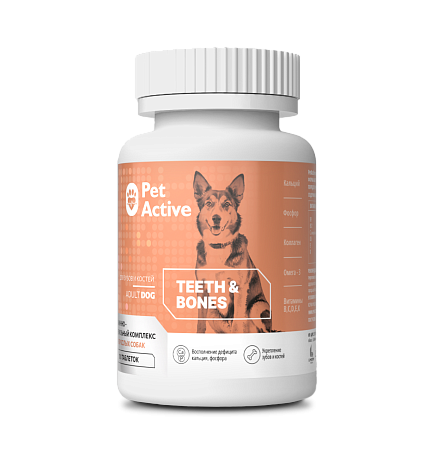 ПетАктив для собак Укрепление зубов и костей 80г