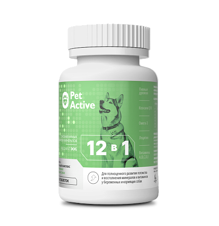 ПетАктив для беременных и кормящих собак 12в1 80г