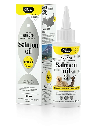 Лососевое масло для собак и кошек Vividus 95г