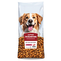 Сытый любимчик сухой корм для собак Ягненок 12кг