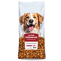 Сытый любимчик сухой корм для собак Индейка 12кг