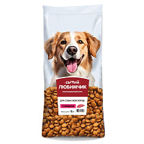 Сытый любимчик сухой корм для собак Говядина 12кг