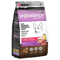 Пробаланс 12кг Gourmet diet Adult для собак говядина/ягненок