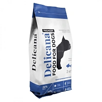 Деликана для собак 15кг средней породы Лосось/рис