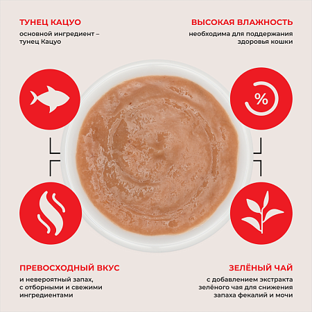 Инаба для кошек Пюре Тунец Кацуо 4*14г