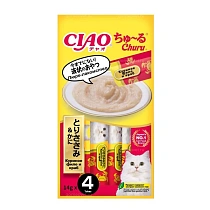 Инаба для кошек Пюре Куриное филе/Краб 4*14г