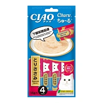 Инаба для кошек Пюре для здоровья почек Куриное филе 4*14г