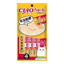 Инаба для кошек Пюре для здоровья ЖКТ Куриное филе 4*14г