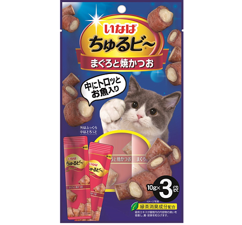 Инаба для кошек Запеченные трубочки Тунец Магуро и Кацуо