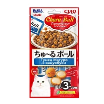 Инаба для кошек Ball Лакомство-топпинг Магуро с кацуобус