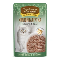 Деревенские лакомства ПАУЧ для кошек 70г филе утка в желе