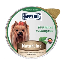 Хэппи Дог для собак 0,125 паштет Телятина/Овощи