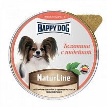 Хэппи Дог для собак 0,125 паштет Телятина/Индейка